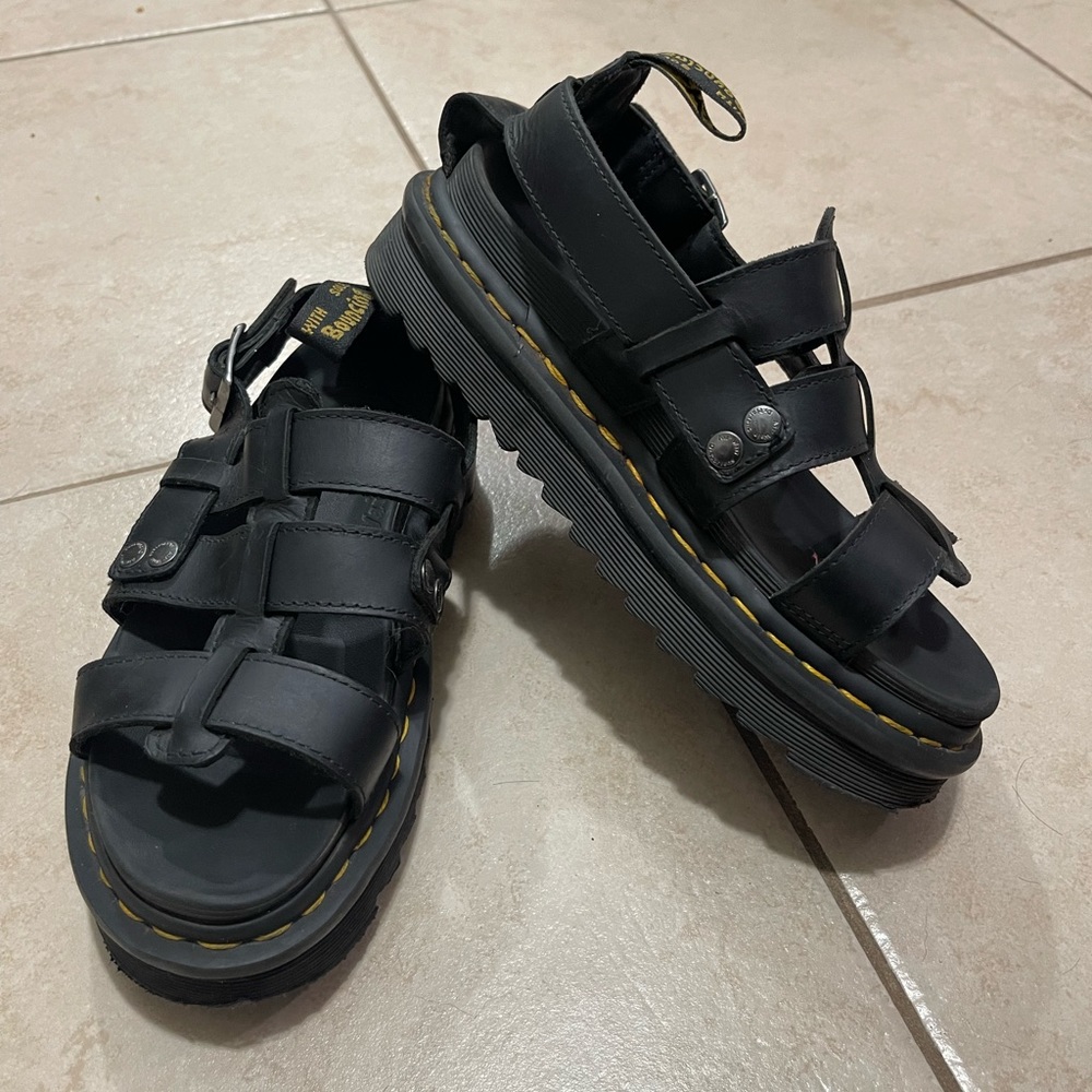 Dr. Martens Adult Terry Sandal Leather
